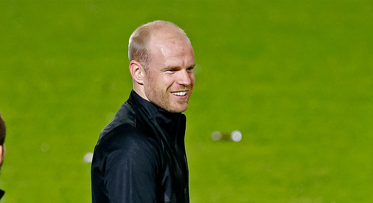 Davy Klaassen bij de training van Oranje.