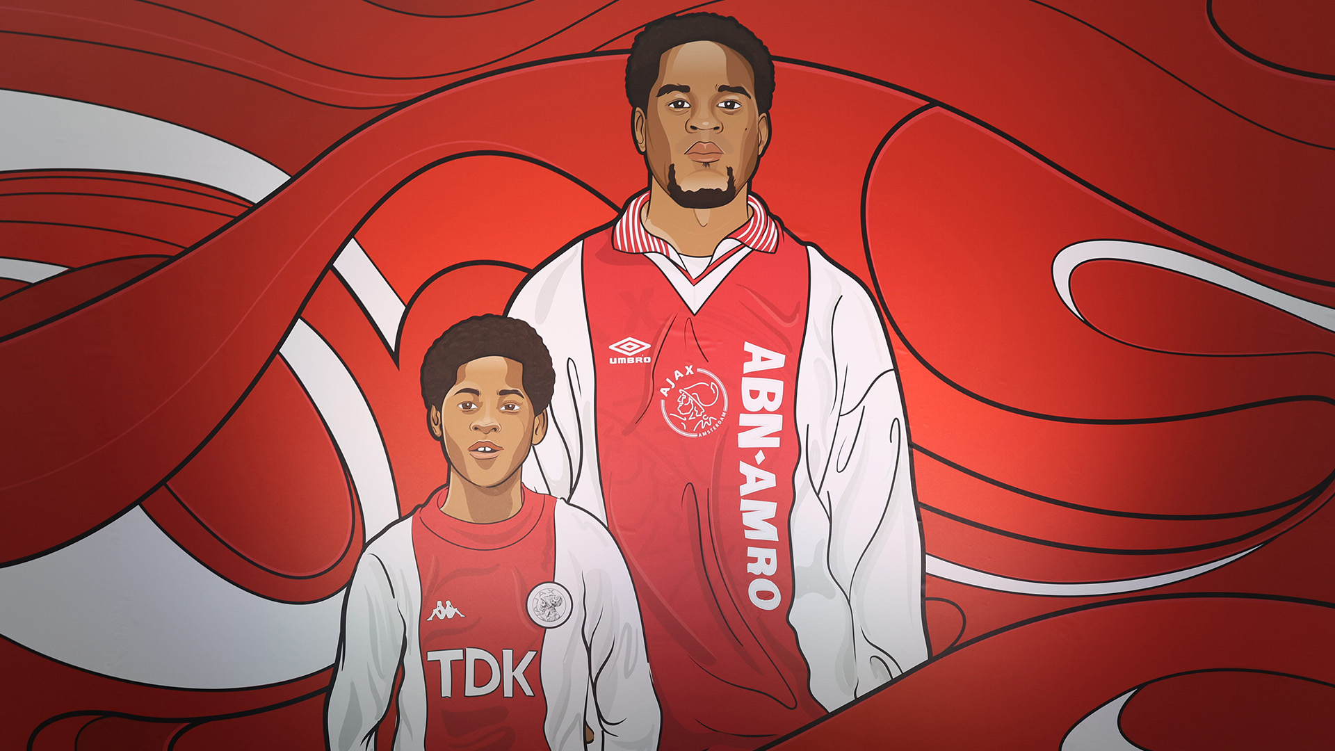 Muurschildering Ajax-legends in Johan Cruijff ArenA onthuld